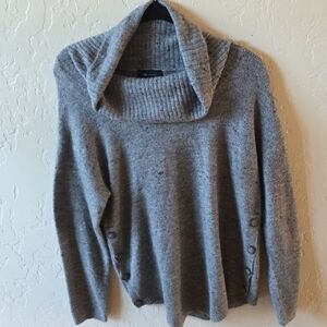 AB Studio Gray Cowl Neck Sweater
